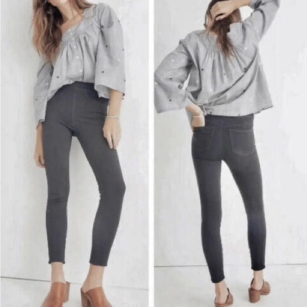 Madewell The Anywhere Grey pull up Jeans Size 24